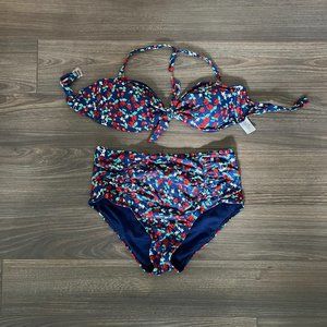Retro Cherry Print High Waisted Swimsuit